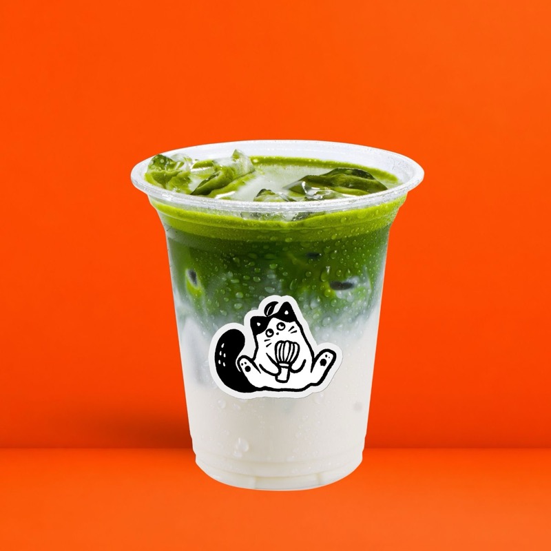 Matcha 101: iced matcha layered over milk